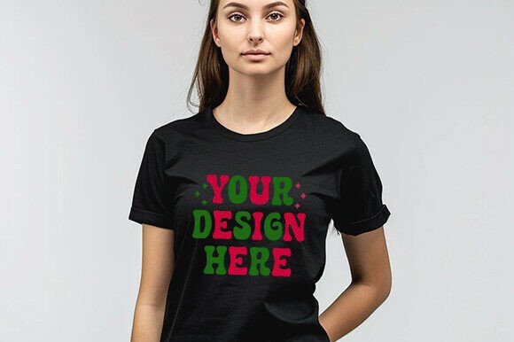 Download Black Friday Women’s TShirt Mockup Black - Premium Bundle